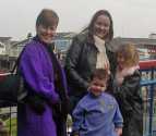 Karmene (friend of David) with Katrina, Elora and Andrew at pier 39